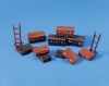 PECO OO Gauge Trunks (4), Suitcases (6) and Trolley 'Sack Truck' (2)